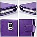 ULAK Galaxy S5 Case, Samsung S5 Wallet Case, Fashion PU Leather Magnet Wallet Flip Case Cover with Built-in Credit Card/ID Card Slots for Samsung Galaxy S5 SV Galaxy S V i9600- Purple