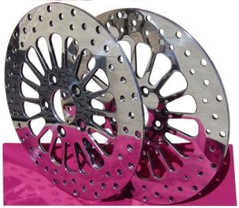 ROTORS FRONT & REAR FOR HARLEY SOFTAIL DYNA SPORTSTER SPOKE STYLE BRAKE ROTOR