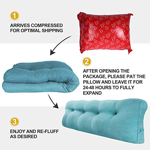 Vekkia Large Triangular Bed Rest Positioning Support Pillow for Reading