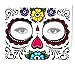 Sugar Skull Full Face Temporary Tattoo (Heart & Flowers) #119 by Fake Tattoos