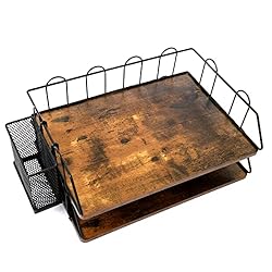 Desk Organizers, File Organizer for Desk, Wood
