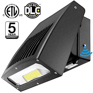 Image of 100W LED Wall Pack Light Full-Cutoff 11500LM 0-90° Adjustable Head with Dusk to Dawn Photocell 5000K, 500W HPS/HID Replacement, Outdoor Flood Light Commercial and Industrial LED Wall Pack Lighting