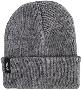 Slouch Headwear Infant Knit Cuff Beanie Hat for Newborns - Made in USA (Gray)