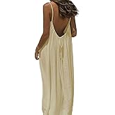 Womens Summer Casual Sleeveless Backless Cami Sundress 2026 Vacation House Dress
