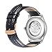 iStrap Leather Watch band Alligator Grain Calfskin Replacement Strap Stainless Steel Buckle Bracelet for Men Women-18mm 19mm 20mm 21mm 22mm 24mm-Black Brown