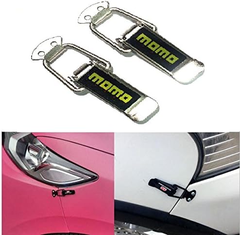 2 Pcs Universal MoMo Quick Release Steel Stainless Fasteners Front Rear Bumpers Car Trunk & Hatch Lip