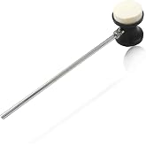 Kyuionty Dual-Sided Bass Drum Beater, Felt+Plastic | Felt Round Tone Plastic Attack, Steel Shaft Compact Grip, for Jazz Electronic Kick Drum Pedal