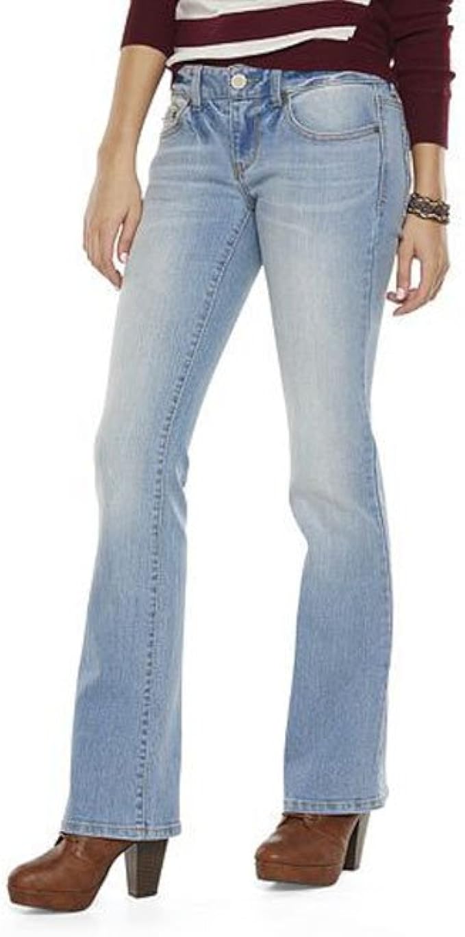 SO Light Wash Bootcut Jeans Size 15, Blue at Amazon Women's Jeans store