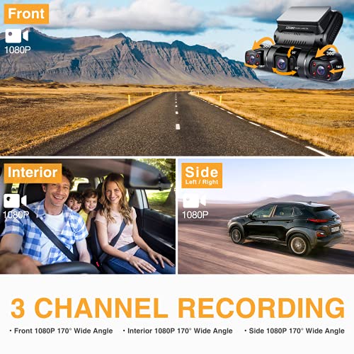 pruveeo d90 4 channel dash cam