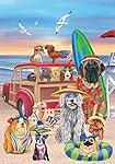 Dog Days of Summer Garden Flag Humor Nautical Beach Surfboards 12.5" x 18"