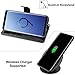 AMOVO Case for Galaxy S9 Plus [2 in 1], Samsung Galaxy S9 Plus Wallet Case [Detachable Wallet Folio] [Premium Vegan Leather] Samsung S9 Plus Flip Case Cover with Gift Box Package (S9 Plus, Black)