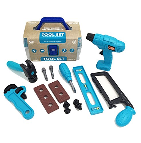 D Mcark Children Toy Tool Box Pretend Play Set Construction