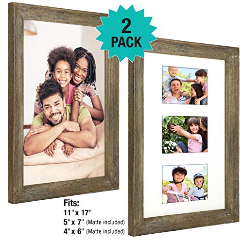 Rustic Barnwood 11x17 Picture Frame Set. Photo Frames
