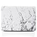 iDOO Soft Touch Hard Shell case ONLY for MacBook Pro 13 inch with Retina Display NO CD Drive (A1425/A1502) - White Marble