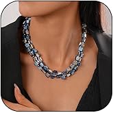 VIRAVENTO Boho Layered Shell Beaded Necklaces for Women Colored Bead Choker Necklace Holiday Summer Necklace