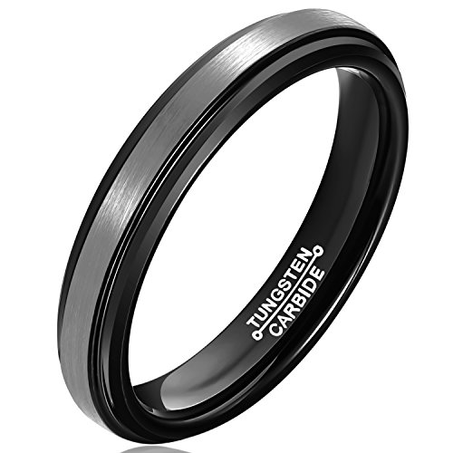 4mm Mirror Polished Tungsten Carbide Wedding Band - Comfort Fit, Cobalt Free, Size 4