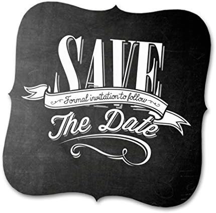 Cute Save the Date Cards, Ornate Date (Boxed Set of 12 Cards - Envelopes Included)