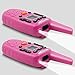 ENGPOW Walkie Talkies Kids 22 Channels Two Way Radio 2 Mile Range Mini Walkie Talkies Flashlight LCD Screen Gifts Kids (Pink, 2PCS)