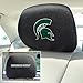 FANMATS 12583 Michigan State Spartans Embroidered Head Rest Cover Set - 2 Pieces