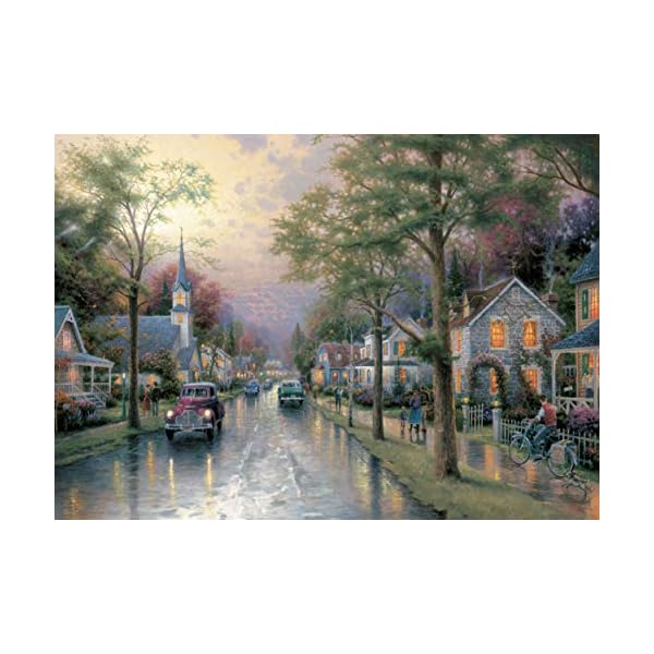 Schmidt Spiele 58441 Thomas Kinkade, Morgen in der kleinen Stadt, 1000 Teile Puzzle – Bild 3