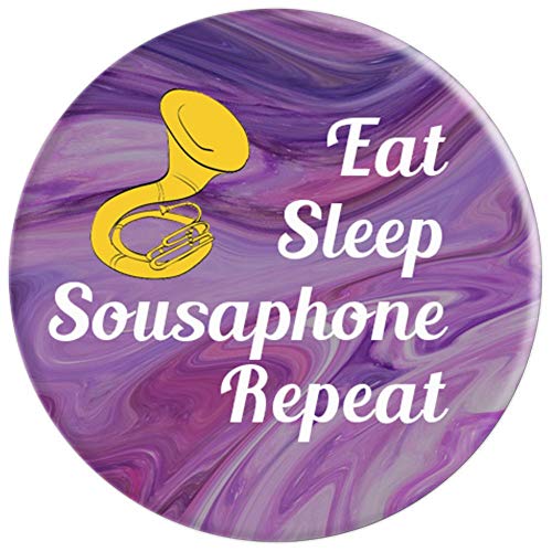 Sousaphone Player Gift - Eat Sleep Sousaphone Repeat Marble - PopSockets Grip and Stand for Phones and Tablets