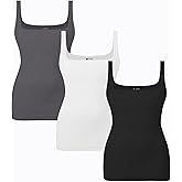 EUYZOU Womens Shapewear Tummy Control Seamless Square Neck Compression Tank Tops for Women Body Shaper Camisole Top