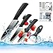 Ceramic Knife Set 4-Pieces Mirror Gloss Knife Ceramic Set with Sheaths Super Sharp Ceramic Knives Stain Resistant and Paring knife Set Blade Knives 6
