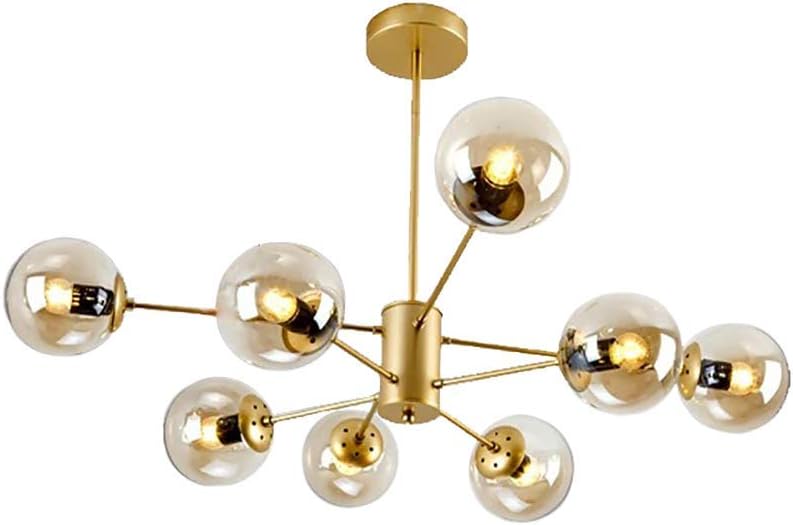 UWY Iluminación de araña satelital, luz de Techo de 8 Luces, E27