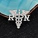 QIHOO Caduceus Angel Nursing Themed Charm Brooch Pin (Big RN)