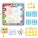 Aqua Magic Doodle Mat Large Educational Water Drawing Mat for Girls Kids Toy Toddler Painting Board with 2 Magic Pens, 1 Magic Brush, and Drawing Accessories for Boys Girls Size 30.3'' x 30.3''
