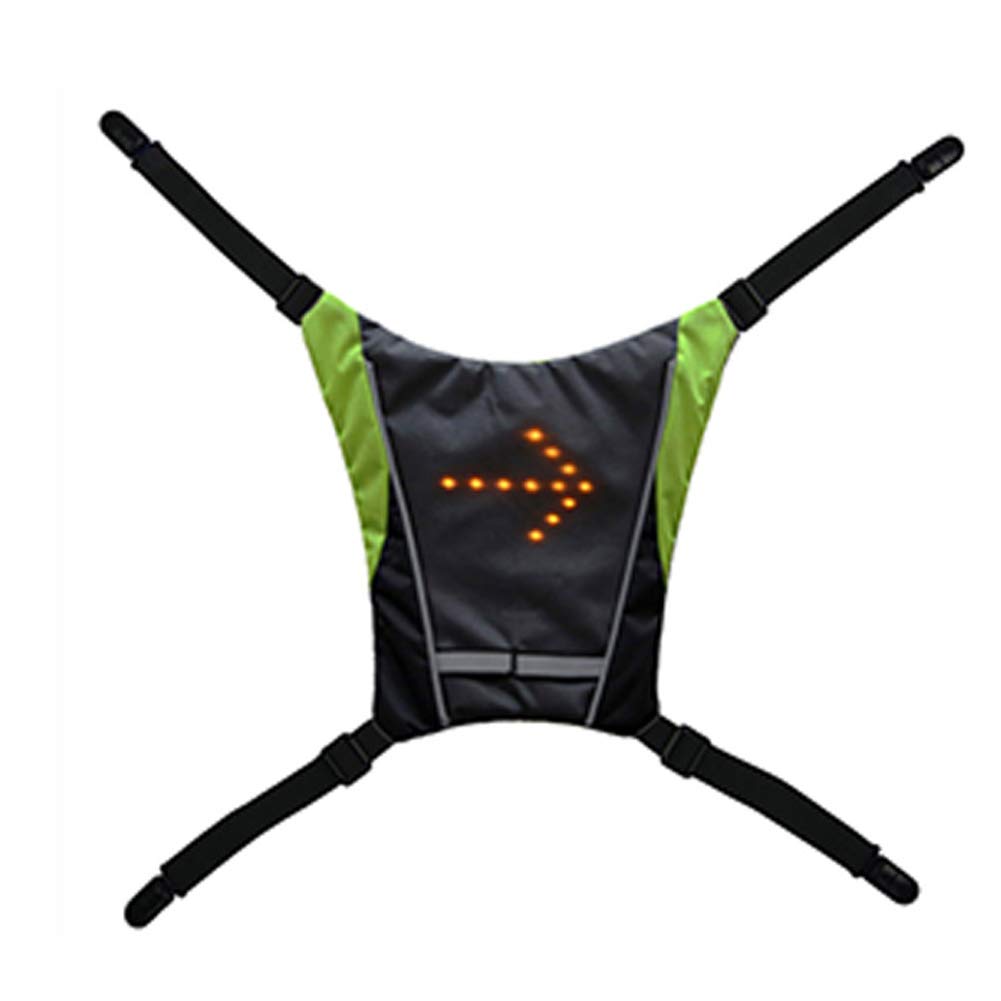 ORETG45 LED Turn Signal Light Reflective Vest, Bike Vest with Light Indicators Led, LED Reflective Safety Vest, Bicycle LED Vest, Bike Turning Signals for Cycling at Night, Waterproof, Safe Bicycle