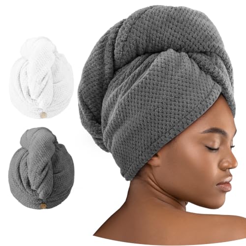 Umisleep 2 Pack Microfiber Hair Towel Wrap