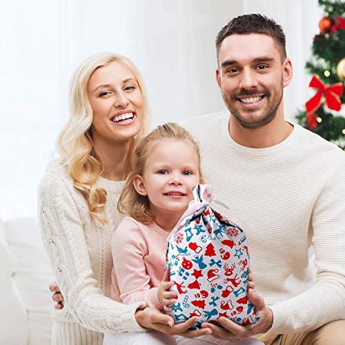 Bivan 30 Pieces Party Gift Wrapping Bags, Large Size Assorted Styles Present Bags with Ribbons, Favor Pouch Goody Bags for Birthday Party Holiday Decorations