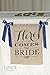 Ling's moment Natural Burlap Here Comes The Bride Sign with Navy Blue Ribbon, 15 x 20 Inches