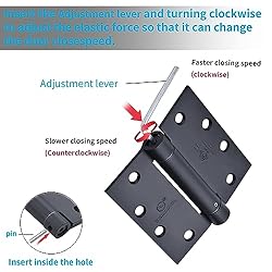 SORGMACH Self Closing Door Hinge 4-1/2 inch Matte