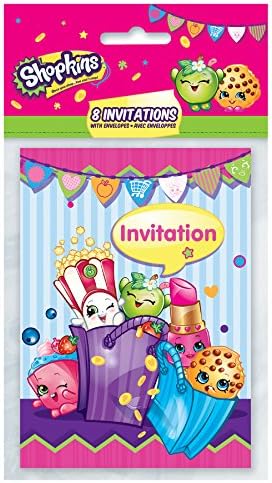 Shopkins Party Invitations, 8ct