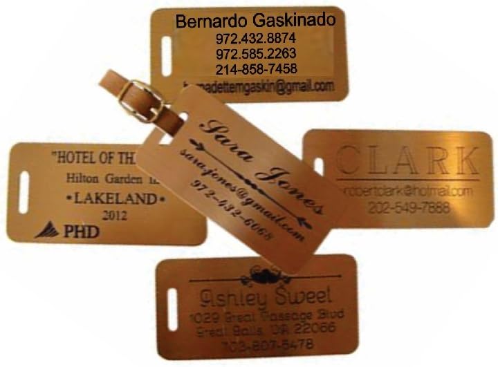 Solid Brass Luggage Tags (2)