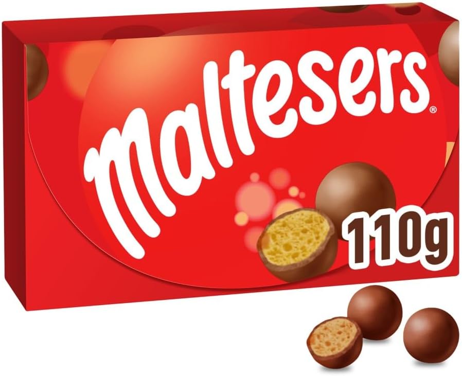 Maltesers Milk Chocolate Gift Box 110g Mars Crunchy Malt Centre