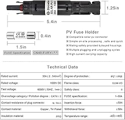 Solar 4 Pack - 25A Solar PV In-Line Fuse Holder