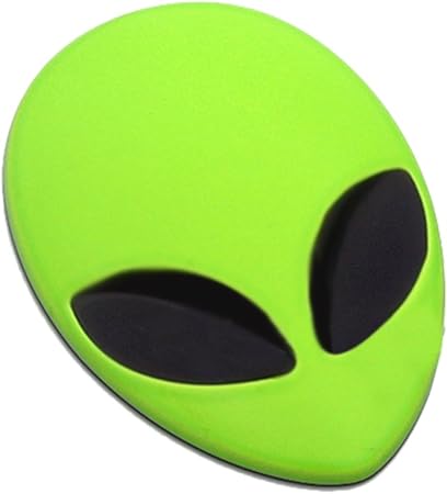 Amazon 宇宙人 エイリアンモチーフの3dエンブレム カーステッカー カー用品 カーグッズ グリーン 黒眼 ノーブランド品 ステッカー デカール 車 バイク