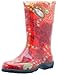 Sloggers Women's Waterproof Rain and Garden Boot with Comfort Insole, Paisley Red, Size 10, Style 5004RD10