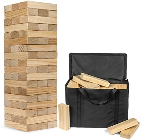 Giant Topple Tower - Plays Over 5 Feet Tall - With Heavy Duty Carrying Case