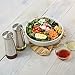 CHEFVANTAGE Olive Oil and Vinegar Cruet Dispenser Set with Elegant Glass Bottle and Drip Free Design - White