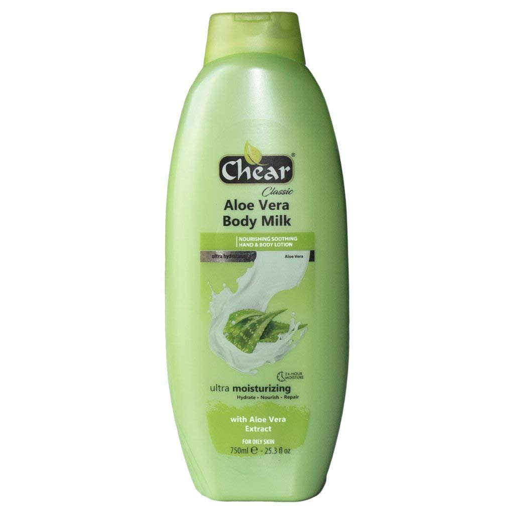 Chear Aloe Vera Body Lotion – Ultra Moisturising Hand & Body Lotion for Dry Skin – 24 Hour Hydration with Aloe Vera Extract – Non Greasy Moisturiser 750ml