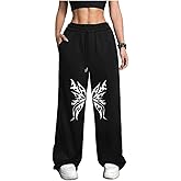 Y2k Wide Leg Baggy Grunge Double Waisted Drawstring Sweatpants Streetwear Women Emo 2000s Star Pants