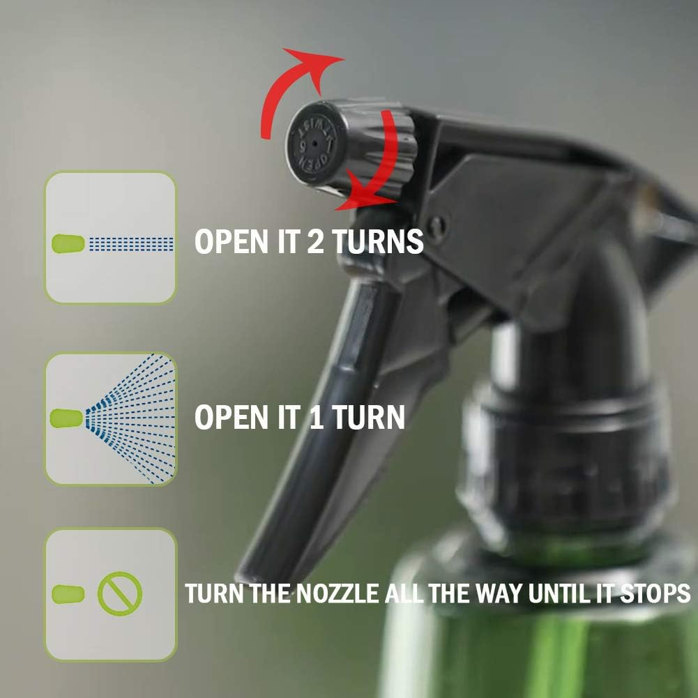 RAXMIN 32 Oz (1 L) Multi-Purpose Fine Mist Spray Bottle with Adjustable Nozzles : Garden & Outdoor