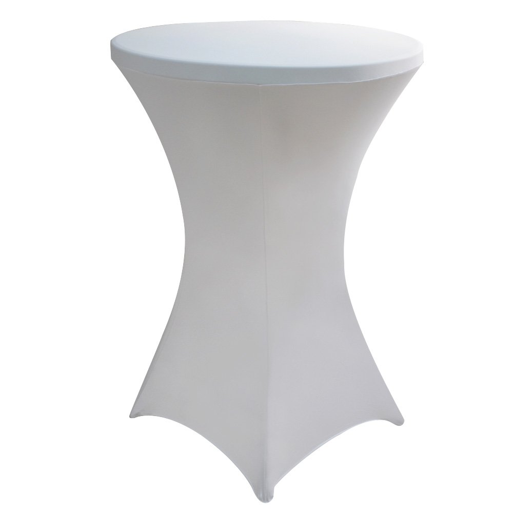 Best High Cocktail Folding Table Stretch Fabric Tablecloth Blue