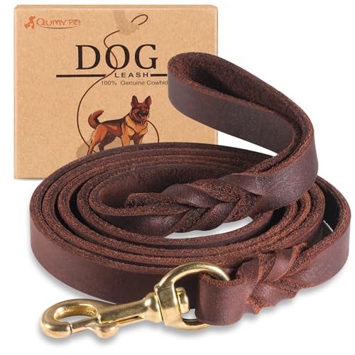 QUMY Leather Dog Leash