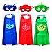 Bearfire New Superhero PJ Masks Cape/Mask Set Gekko Owlette Catboy Kids Costume Party (Red)