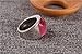 PMTIER Unisex Stainless Steel Cat's Eye Stone Opal Ring Silver and Pink Size 10